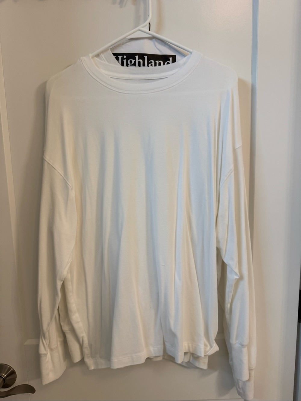 Qty 2 Women’s Long Sleeve Crewneck Shirt - White